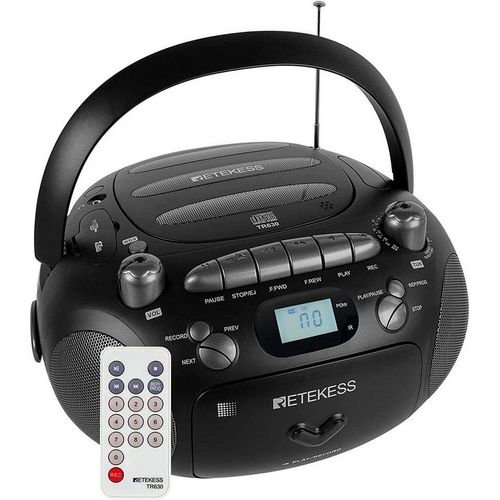 Retekess TR630 CD-Radiorecorder Tragbarer Radio mit Fernbedienung CD Player CD-Radiorecorder (FM-Tuner