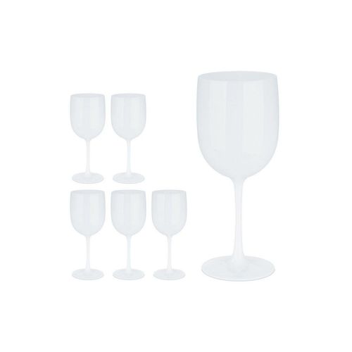 relaxdays Weinglas Weingläser Kunststoff 6er Set
