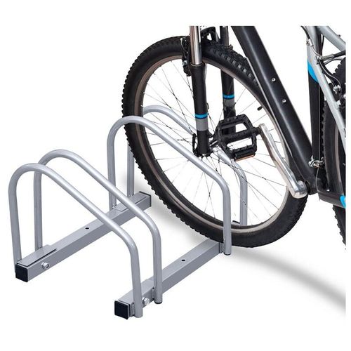 Swanew – Fahrradständer für 2 Fahrräder Fahrräde Aufstellständer Fahrradhalter Mehrfachständer Räder mtb – sliber