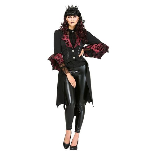 Mantel "Vampirin" für Damen, schwarz/rot