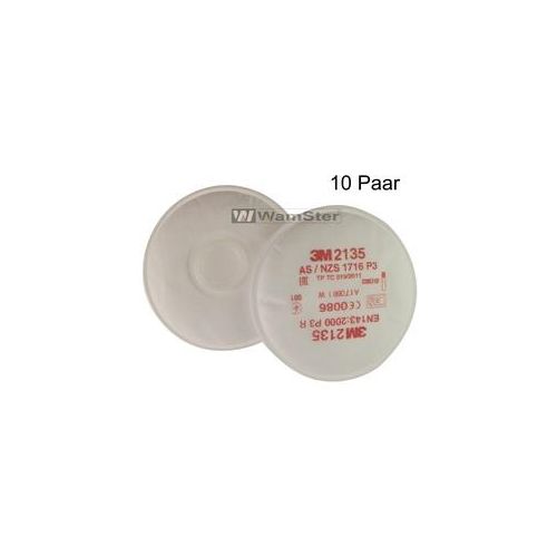 3M 2135 P3R Partikelfilter gegen feste und flüssige Partikel (10 Paar)