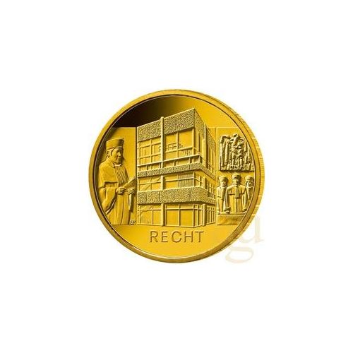 1/2 Unze Goldmünze - Säulen der Demokratie - 100 Euro Recht 2021 (G)