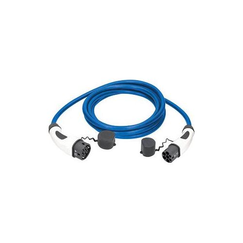 as-Schwabe MODE 3 Ladekabel für Elektroautos Typ 2 auf Typ 2 blau 230 V, 16 A, 11,0 KW, 10,0 m