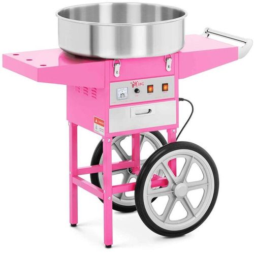 Zuckerwattemaschine mit Wagen Zuckerwatte Candy Floss Maker 52 cm mit Wagen – Rosa