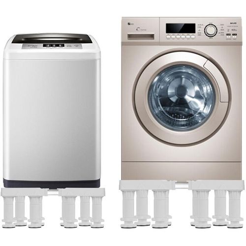 Waschmaschinen-Untergestell Kirburg 8 Füße 400 kg Weiß [en.casa] Weiß