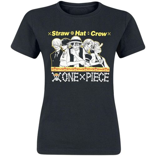One Piece Straw Hat Crew T-Shirt schwarz in M