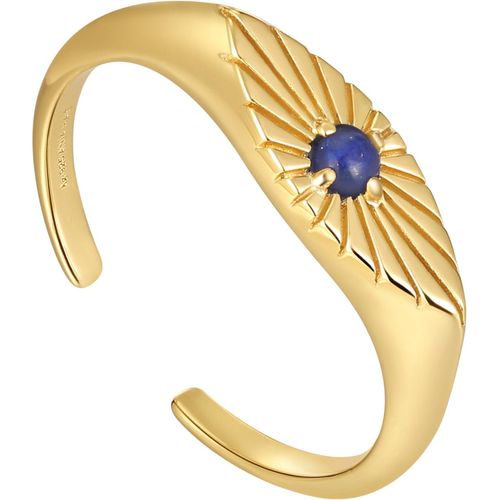 ANIA HAIE Damen Ring „Second Nature R039-02G-L“, 925er Silber mit Lapislazuli, gold, 99