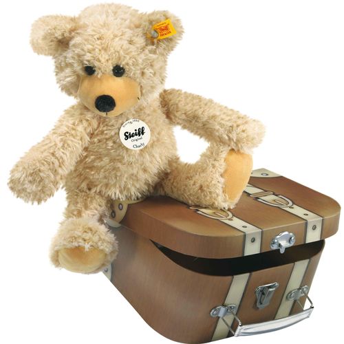 Steiff Teddybär "Charly Schlenkerteddy im Koffer", 30 cm, beige