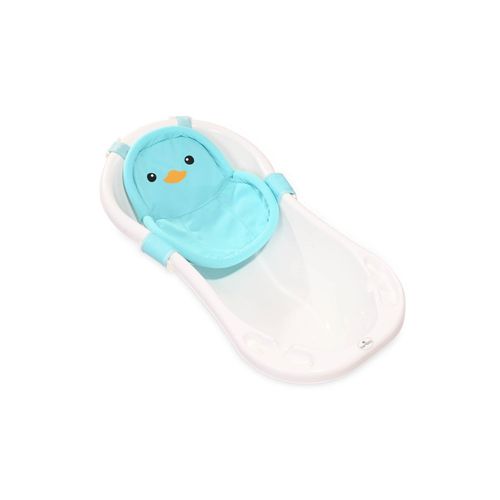 Lorelli Baby Badenetz Pinguin, Clips aus Kunststoff, Badewannennetz, ab Geburt blau
