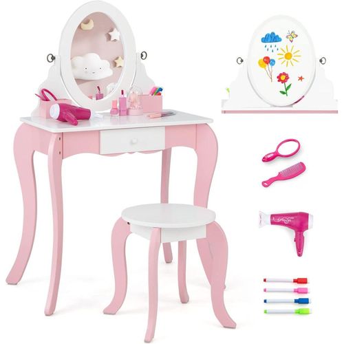 2 in 1 Kinder Schminktisch & Hocker