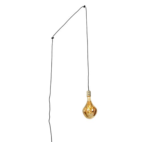 Moderne hanglamp goud met stekker incl. LED lamp dimbaar - Cavalux