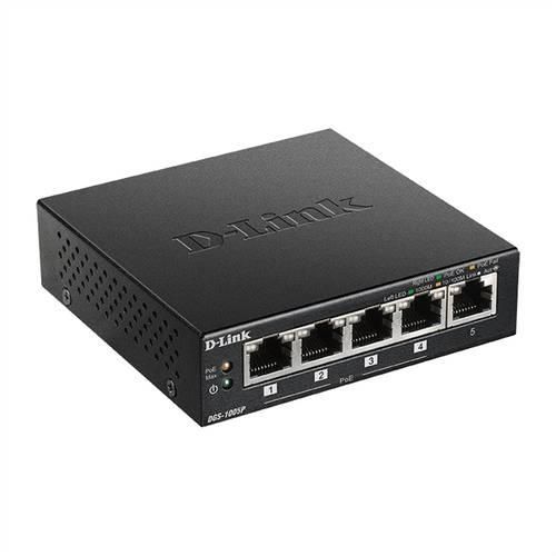 D-Link DGS-1005P/E Netzwerk Switch 5 Port 1 / 10 GBit/s