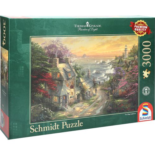 Schmidt Spiele Puzzle „Dörfchen am Leuchtturm“, Thomas Kinkade, 3000 Teile