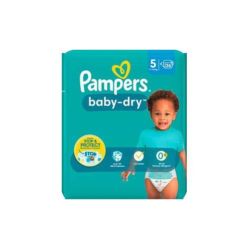 Pampers® Windeln baby-dry™ Größe Gr.5 (11-16 kg) für Babys und Kleinkinder (4-18 Monate), 26 St.