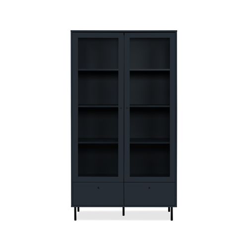 Finori Caracas 52A Vitrine/Navy Blau/Holzwerkstoff