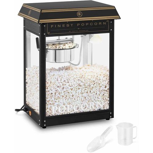 Retro Popcornmaschine Popcornmaker Popcornautomat 1600 w 5 kg/h golden & schwarz – Schwarz