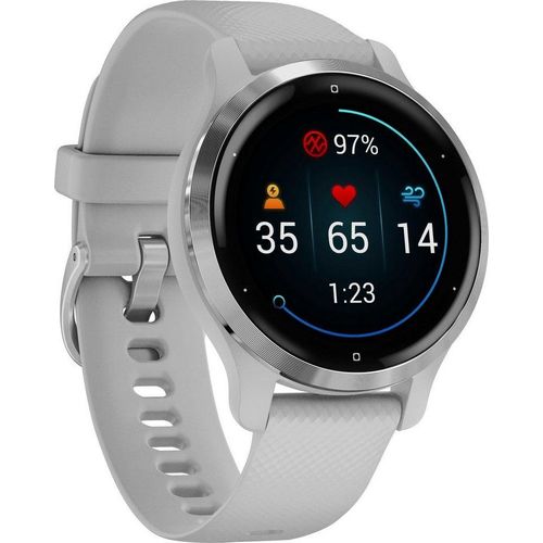 Garmin Venu 2S Smartwatch (2,8 cm/1,1 Zoll), 25 vorinstallierten Sport-Apps, grau