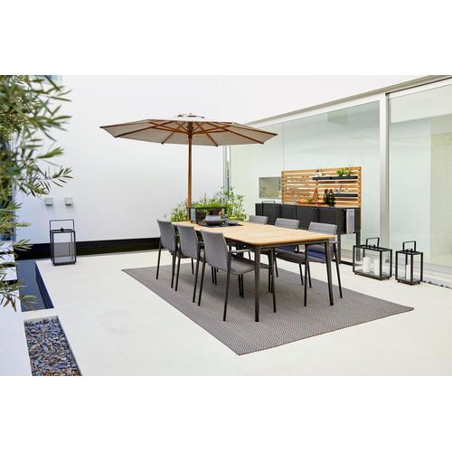 Cane-Line Core Gartentisch Aluminium/Teak nur der Tisch Lava Grau