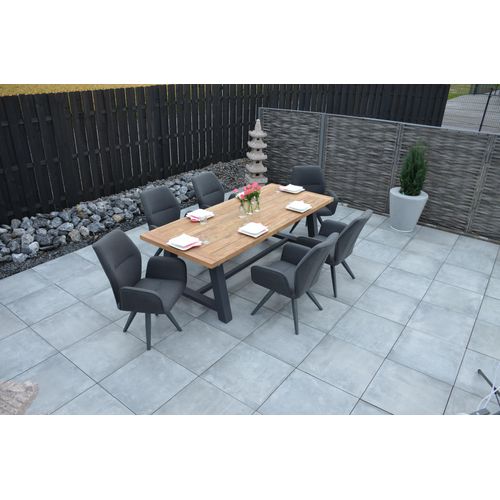 ANGEBOT Outdoor Living Walton Sunbrella Gartenmöbelset 7tlg. mit Tisch Belanda 240x100 cm