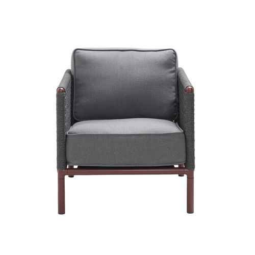 Cane-Line Encore Loungesessel inkl.Kissensatz Bordeaux/Dark grey