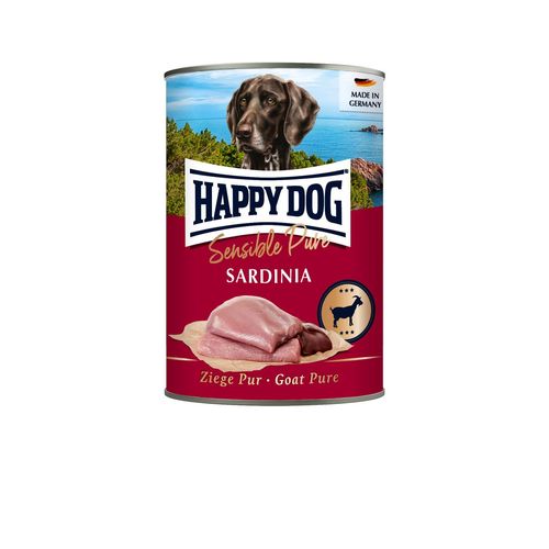 Happy Dog Dose Sardinia Ziege Pur 12 x 400g 100 % Fleisch und Nebenerzeugnisse