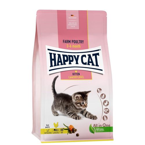 Happy Cat Young Kitten Land Geflügel 1,3kg Katzenfutter