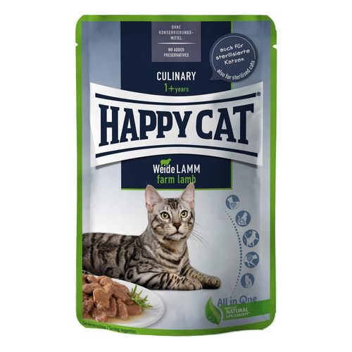 Happy Cat Pouchbeutel Culinary Weide Lamm 24 x 85g Katzenfutter