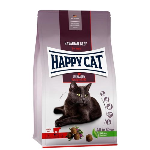 Happy Cat Sterilised Adult Voralpen Rind 1,3kg Katzenfutter