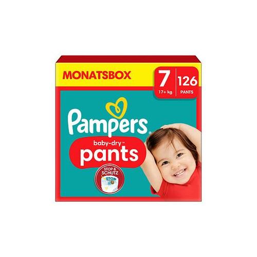 Pampers® Windeln Monatsbox baby-dry™ pants Größe Gr.7 (17+ kg) für Kids und Teens (4-12 Jahre), 126 St.