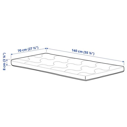 KRUMMELUR Schaummatratze Babybett