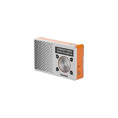 TechniSat DigitRadio 1 - Tragbares DAB-Radio - 1 Watt - Silber, orange