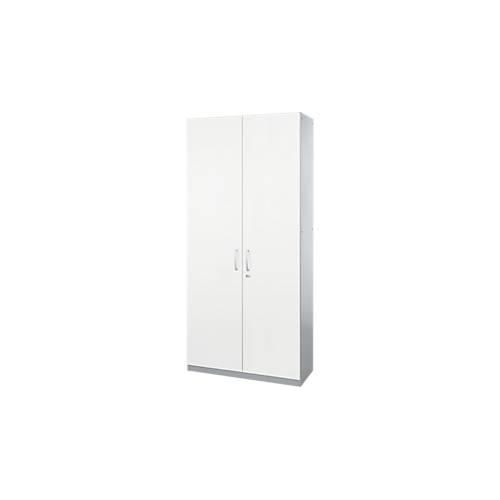 Schäfer Shop Genius Flügeltürenschrank TETRIS SOLID, Stahlkorpus, 5 OH, B 1200 mm, weiß/weißalu