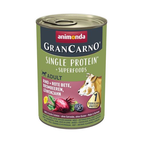 GranCarno Superfoods Adult Rind + Rote Bete, Brombeere 6x400g