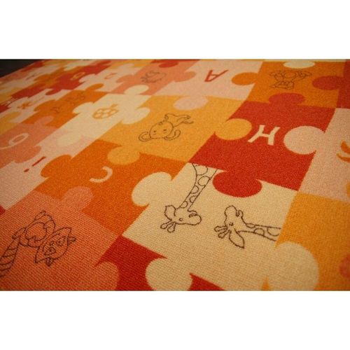 Teppich puzzle orange orange 100x100 cm