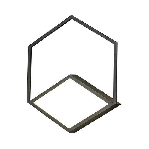 Inspired Mantra Fusion Kubick Kubick Decken-/Wandleuchte, 32 W LED, 3000 K, 1870 lm, Schwarz, 3 Jahre Garantie