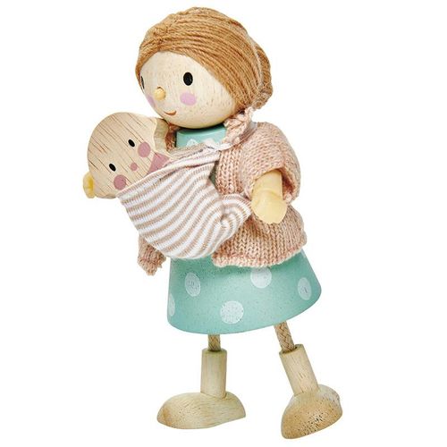 Puppenhaus-Figur MRS GOODWOOD MIT BABY