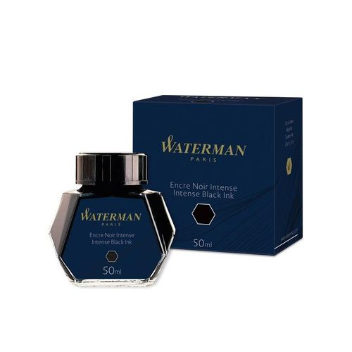 Waterman Füllertinte im Tintenfass | Intense Black | Tintenflacon mit 50 ml