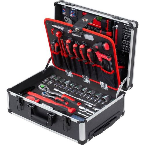 Werkzeugkoffer 156 tlg Werkzeugkiste Werkzeugkasten inkl Werkzeug – Primaster