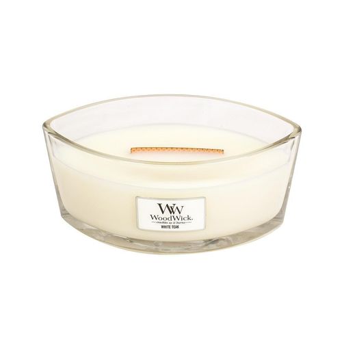 Woodwick Duftkerze »White Teak Ellipse«