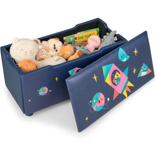 Gepolsterte Spielzeugkiste, Kinder Aufbewahrungsbox mit abnehmbarem Deckel