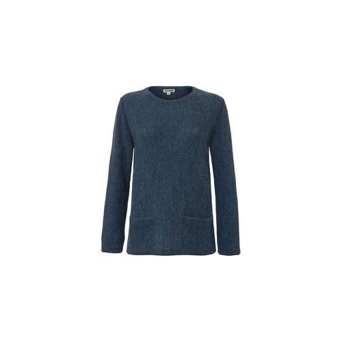 Pullover aus Alpakawolle, Melange blau, 40/42