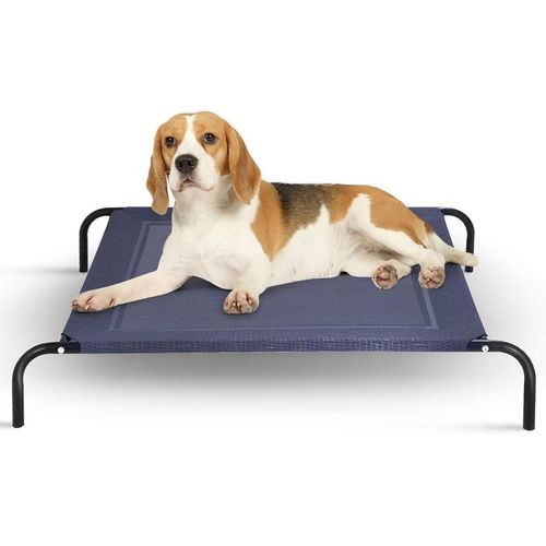 COSTWAY Hundebett Metall Sommer, Hundeliege Garten