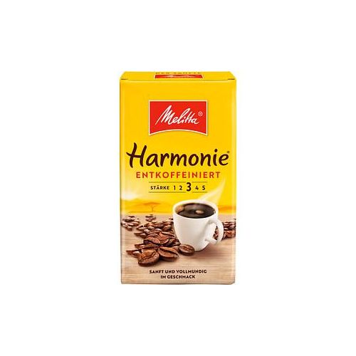 Melitta Harmonie ENTKOFFEINIERT Kaffee, gemahlen, mild, 500,0 g