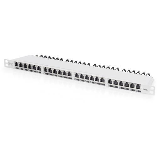 Digitus DN-91624S-SL-EA-G 24 Port Netzwerk-Patchpanel 483 mm (19) CAT 6a, CAT 6a (Rohkabel CAT 7) 0.5 HE Bestückt