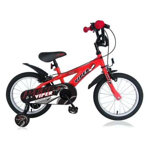 T&Y Trade Kinderfahrrad 16" 16 Zoll Kinder Mädchen Jungen Fahrrad Kinderfahrrad Rad VIPER ROT