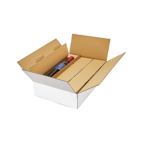 ratioform Weinflaschenkarton, weiß, für 3 Flaschen, ab 80 Stk