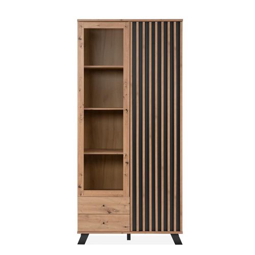 Finori Medan 52A Vitrine Holzwerkstoff Artisan Oak/Anthrazit