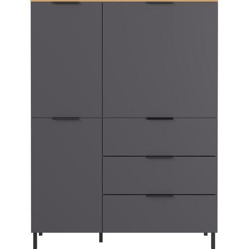 Germania California Highboard Holzwerkstoff Grau/Braun