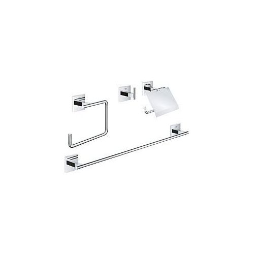 Grohe Start Cube Bad-Set 4 in 1 41115000 Chrom, Bad Accessoires Set
