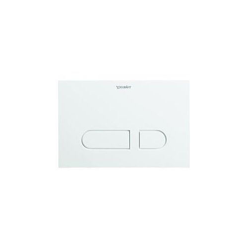 Duravit DuraSystem Betätigungsplatte WD5001011000 21,7 x 14,65 cm, Kunststoff weiß, für WC